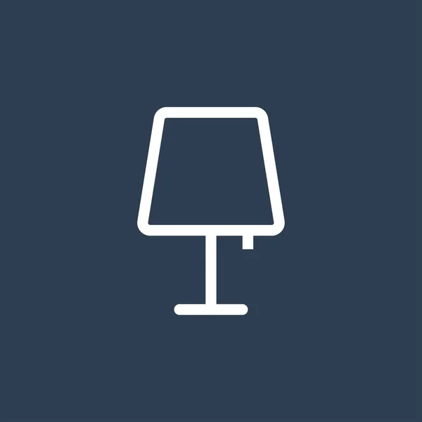 Lamp outline icon vector — 스톡 벡터