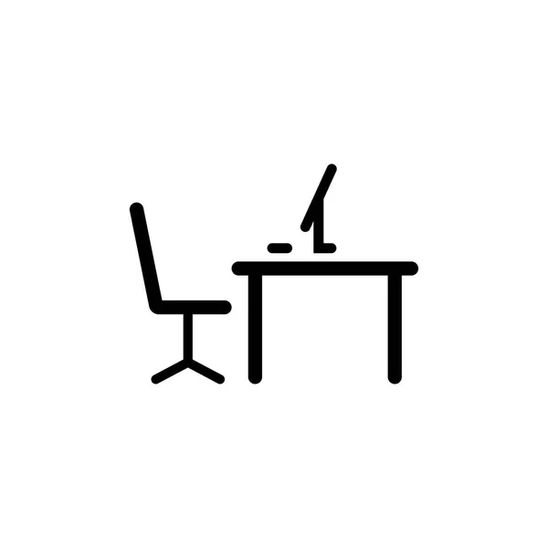 Ikona pracovního stolu pro web a mobil — Stockový vektor