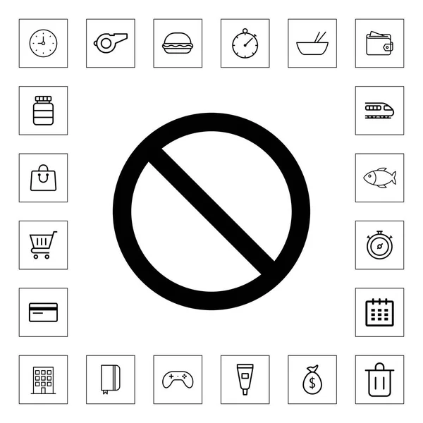 Förbudsikon För Webben Och Mobilen — Stock vektor