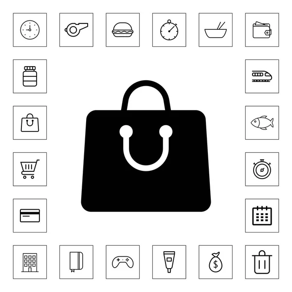 Shopping Bag Icon Web Mobile — Stock Vector