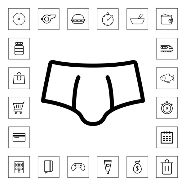 Men Underwear Icon Illustration Isolated Vector Sign Symbol — Stock Vector