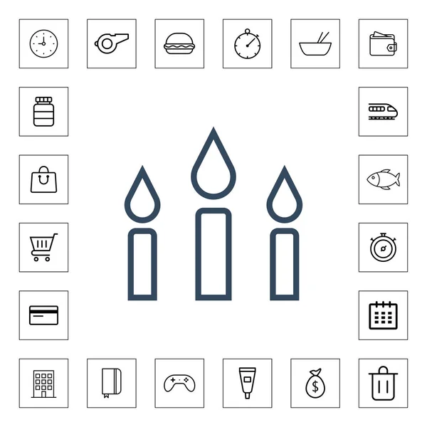 Kaarsenpictogram Voor Web Mobiel — Stockvector