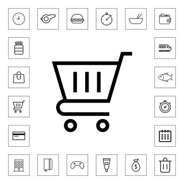 Web ve mobil için alışveriş arabası simgesi