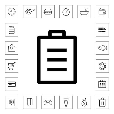 Web ve mobil için not simgesi