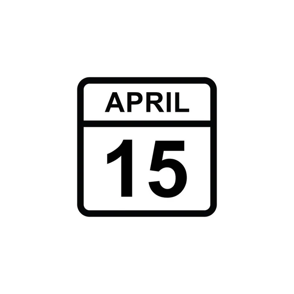 Kalender April Pictogram Illustratie Geïsoleerde Vector Teken Symbool — Stockvector
