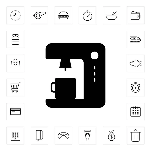 Koffiezetapparaat Pictogram Voor Web Mobiel — Stockvector