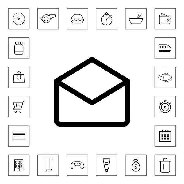 Mail Outline Icon Web Mobile — Stock Vector