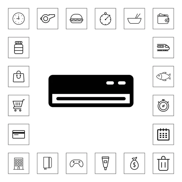 ウェブとモバイル用のエアコンアイコン — ストックベクタ