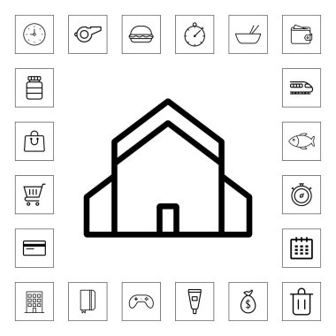 Ev ana hatları simgesi izole edilmiş vektör işareti sembolü