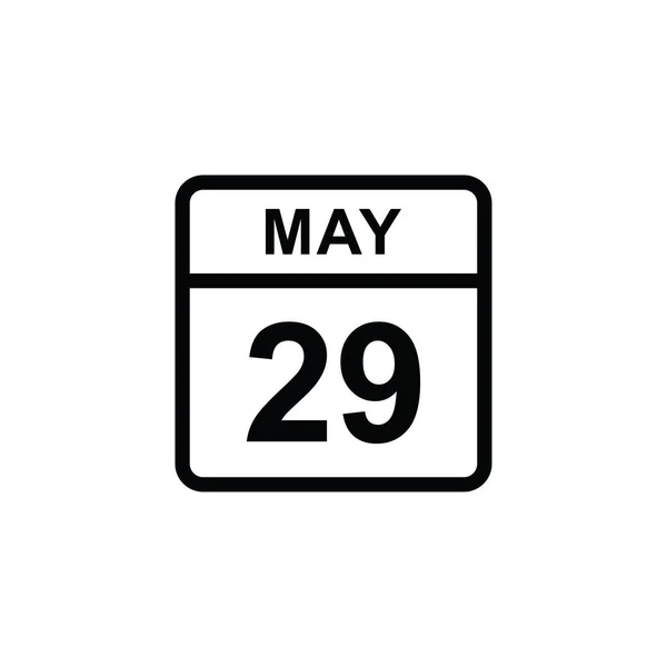 Calendário Maio Ícone Ilustração Isolado Símbolo Sinal Vetor — Vetor de Stock