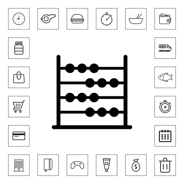 Abacus Ícone Ilustração Isolado Símbolo Sinal Vetor —  Vetores de Stock