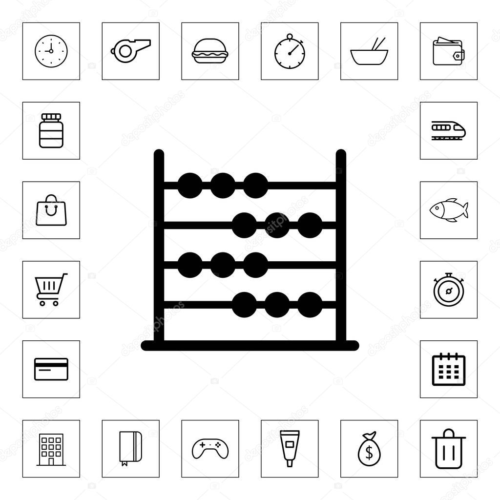 Abacus icon illustration isolated vector sign symbol