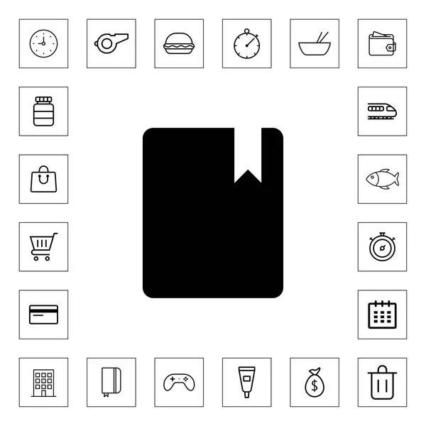 Boek Icoon Voor Web Mobiel — Stockvector