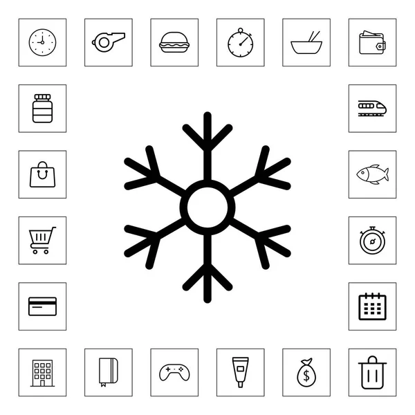 Snowflake Outline Icon Illustration Isolated Vector Sign Symbol — 스톡 벡터