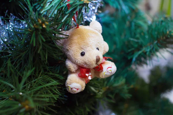 Christmas and new year decorations on the Christmas tree — Stock Photo, Image