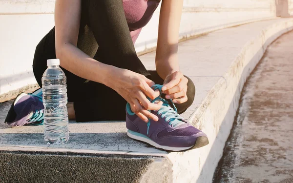 Fitness cvičení a zdravé výživy koncepce — Stock fotografie