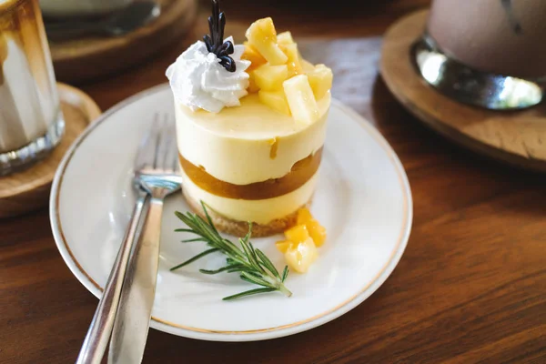 Still life cheesecake food photography recipe ide — Stock Photo, Image