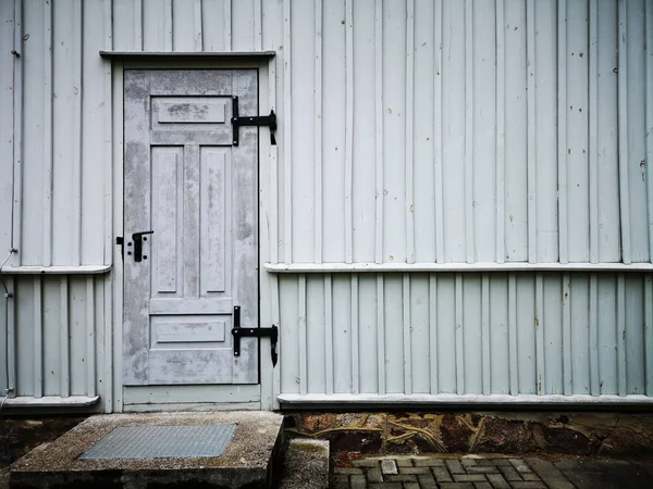 Background Vintage Door Gray Wooden Wall — 스톡 사진