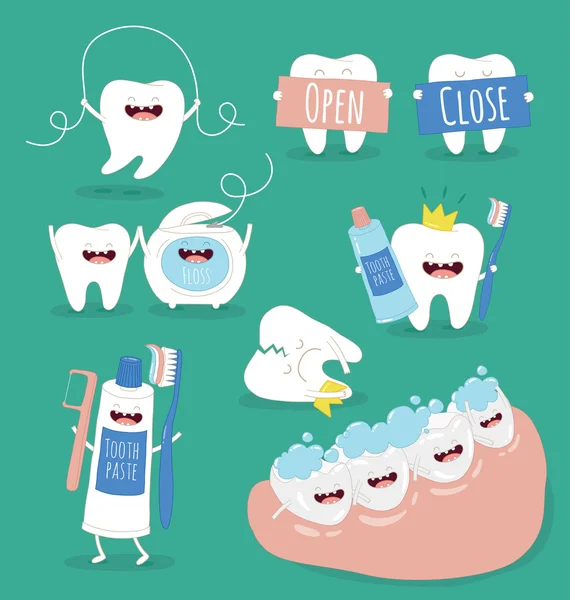 Dents drôles ensemble — Image vectorielle