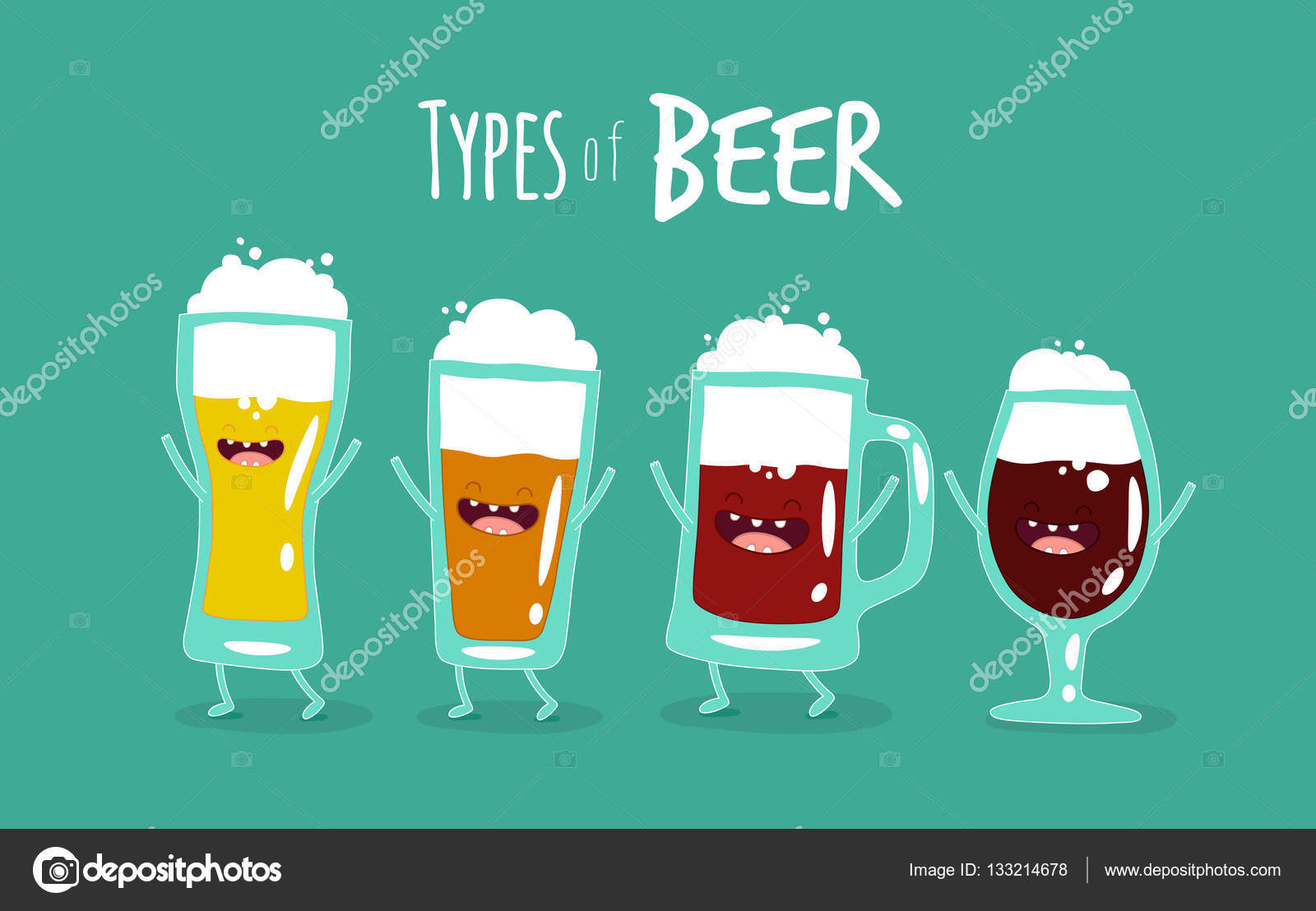 Funny types of beer Stock Vector Image by ©lenkaserbina #133214678