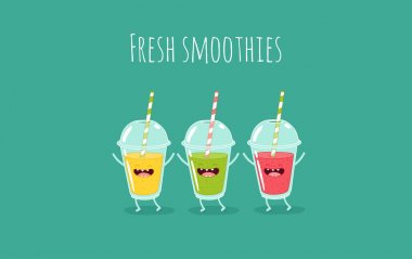 Smoothies plastik bardak cam  