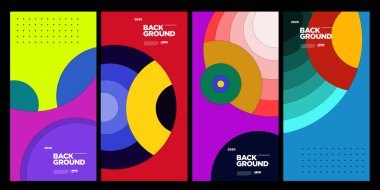 Sancak vektörü arkaplan renkli illüstrasyon 2020