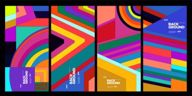 2020 arkaplan afişi renkli kart illüstrasyonu 2020