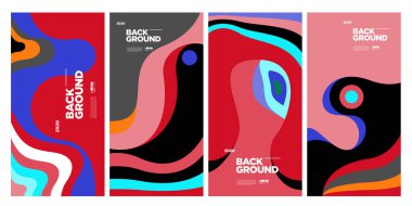 renkli afiş arkaplan vektörü illüstrasyon 2020