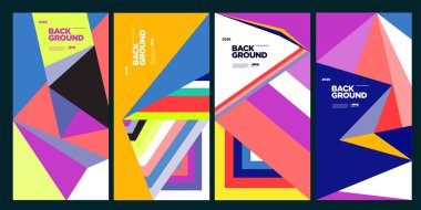 renkli afiş arkaplan vektörü illüstrasyon 2020