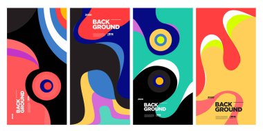 renkli afiş arkaplan vektörü illüstrasyon 2020