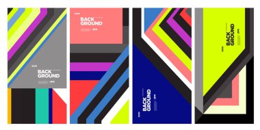 renkli afiş arkaplan vektörü illüstrasyon 2020