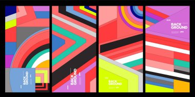 renkli afiş arkaplan vektörü illüstrasyon 2020