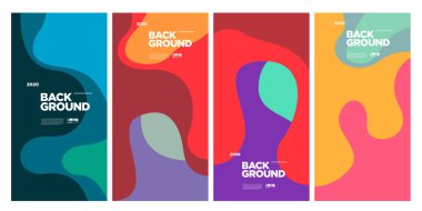 renkli afiş arkaplan vektörü illüstrasyon 2020