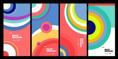 renkli afiş arkaplan vektörü illüstrasyon 2020