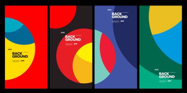 Arkaplan renkli pankart illüstrasyonu 2020