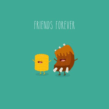 Yeşil arkaplanda fast food, kopyalama alanı