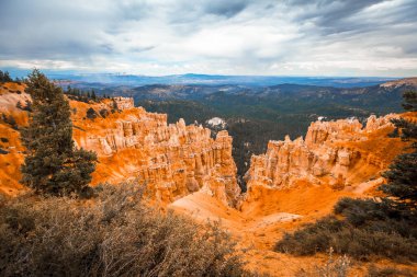 Bryce Ulusal Parkı 'nın inanılmaz manzarası, Utah, ABD 