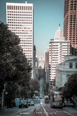 San Francisco, Kaliforniya, ABD - Ağustos 2019 Filbert Caddesi 'nin Ayrıntıları ,