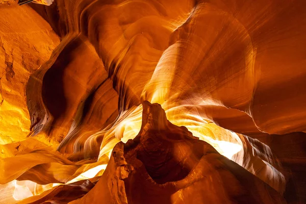 Mélange Textures Orange Rouge Courbe Upper Antelope Arizona États Unis — Photo