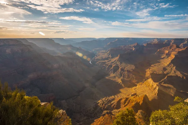Auringonlasku Maisema Grand Canyon National Park Arizona Yhdysvallat — kuvapankkivalokuva