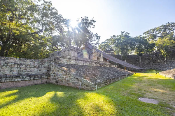 Piramida Majów Świątyniach Copan Ruins Honduras — Zdjęcie stockowe