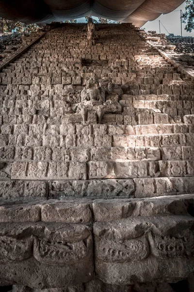 Dibujos Las Escaleras Del Templo Más Famoso Copán Ruinas Honduras — Foto de Stock