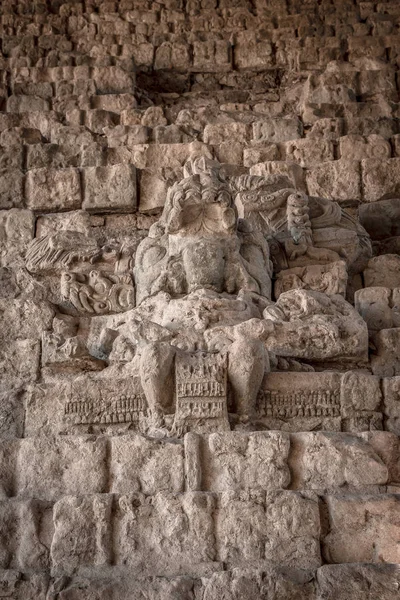 Drawings Stairs Most Famous Temple Copan Ruinas Honduras — Stock Photo, Image