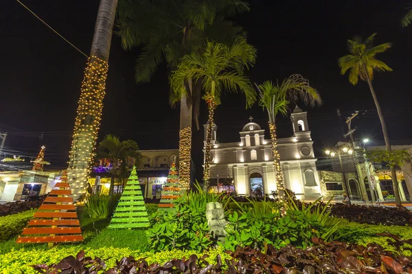 Piazza Copan Ruinas Decorata Natale Honduras — Foto Stock