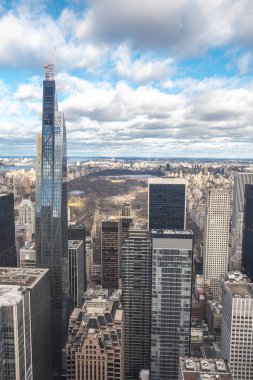Manhattan, New York şehrinin muhteşem manzarası.
