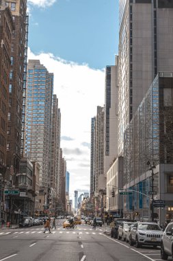 New York, ABD - 5 Ocak 2020: Manhattan 'daki güzel gökdelenler
