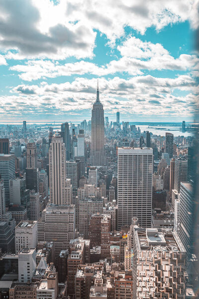 Amazing view of New York City skyline, Manhattan