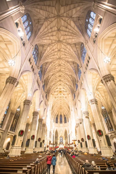 New York Vereinigte Staaten Januar 2020 Innenansicht Der Neogotischen Kathedrale — Stockfoto