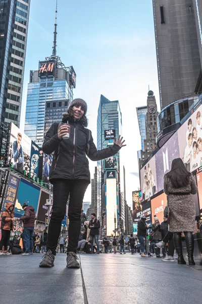 New York Amerikai Egyesült Államok 2020 Január Híres Times Square — Stock Fotó