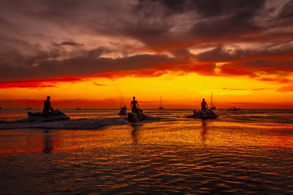 Sunset Sky Caribbean Sea Roatan Honduras — Stock Photo, Image